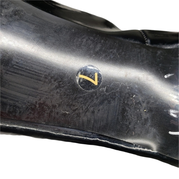 Carlos Santana | Angelic Black Patent Leather Peep Toe Mary Jane Stilettos 7 - Picture 13 of 13